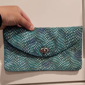 Sorial Blue Clutch Sorial New York Purse